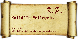 Kollát Pellegrin névjegykártya